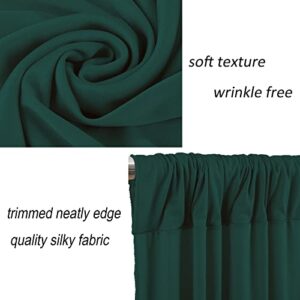 Hunter Green Backdrop Curtain for Parties Wrinkle Free Dark Green Photo Curtains Backdrop Drapes Fabric Decoration for Baby Shower Birthday Party Photography 5ft x 7ft,2 Panels