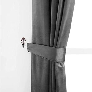 stangh bundle velvet curtains & curtain tiebacks