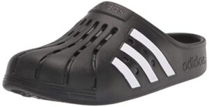 adidas unisex adilette clogs slide sandal, core black/white/core black, 13 us women/12 us men