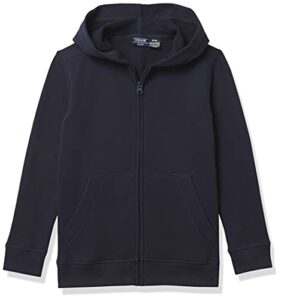 izod boys' fleece zip-up hoodie sweatshirt, navy, 5