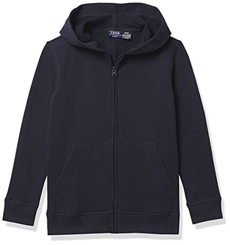 IZOD Boys' Fleece Zip-up Hoodie Sweatshirt, Navy, 5