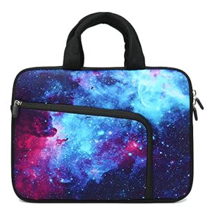 14 15 15.4 15.6 inch laptop handle bag computer protect case pouch holder notebook sleeve neoprene cover soft carrying case with extra pockets for dell lenovo toshiba hp chromebook asus acer(galaxy)