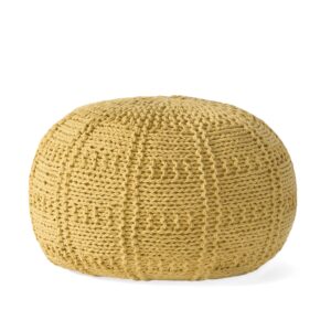 christopher knight home yuny pouf, yellow