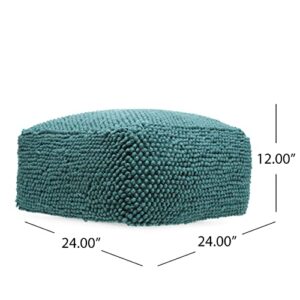 Christopher Knight Home Stene Pouf, Teal