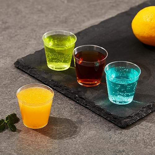 2 OZ 500 Pack Plastic Shot Glasses, Disposable Cups, Wine Tasting Cups, Small Plastic Tumbler for Whiskey, Wine Tasting, Food Samples, Perfect for Halloween, Thanksgiving, Christmas Party