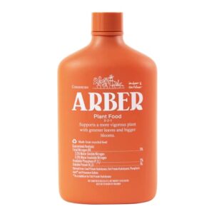 arber plant food | organic fertilizer for indoor & outdoor plants | bloom boosting growth | natural gardening solution | soil fertility flowers, vegetables | liquid concentrate | makes over 4 gallons