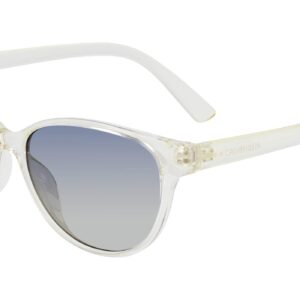 Calvin Klein Women's CK20517S Cat Eye Sunglasses, Crystal Pale Yellow, 56/15/140