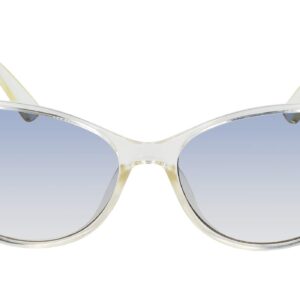 Calvin Klein Women's CK20517S Cat Eye Sunglasses, Crystal Pale Yellow, 56/15/140