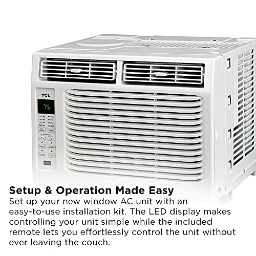 TCL 6W9ER1-A Smart App & Voice Control Window Air Conditioner, 6,000 BTU, White