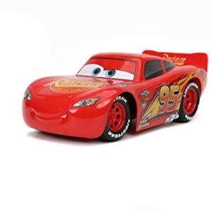 Jada Toys Pixar Cars 1:24 Lightning McQueen RC Remote Control Car 2.4 GHz Red Toys for Kids