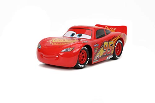 Jada Toys Pixar Cars 1:24 Lightning McQueen RC Remote Control Car 2.4 GHz Red Toys for Kids