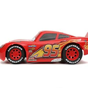 Jada Toys Pixar Cars 1:24 Lightning McQueen RC Remote Control Car 2.4 GHz Red Toys for Kids