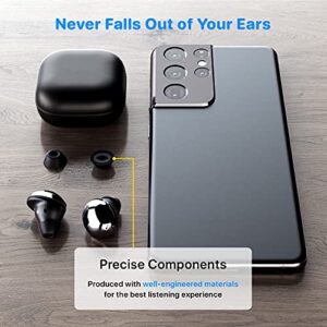 CharJenPro Memory Foam Ear Tips and Wax Guard for Galaxy Buds Pro and Jabra 85t. No Silicone Ear Tip Pain. Fits in Case. Ear Tips for Galaxy Buds Pro Foam Ear Tips Replacement.