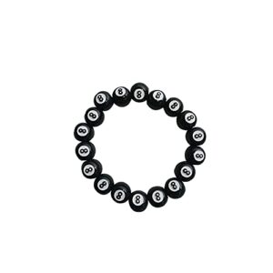 vintage black 8 choker necklace statement billiard y2k punk cool indie creative neckalce bracelet for women men (style2 bracelet)