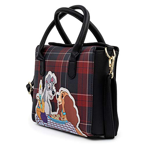 Loungefly Disney Lady And The Tramp Plaid Dinner Crossbody