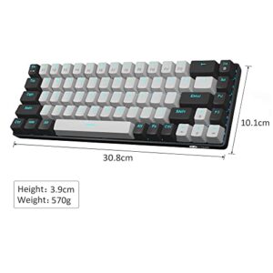 MageGee Portable 60% Mechanical Gaming Keyboard, MK-Box LED Backlit Compact 68 Keys Mini Wired Office Keyboard with Blue Switch for Windows Laptop PC Mac - Grey/Black