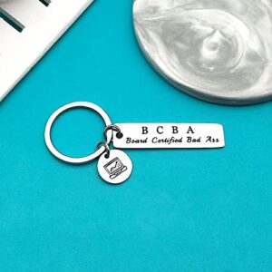 Behavior Analyst Gift BCBA Therapist Gift Board Certified Bad Ass Keychain ABA Gift Behavior Therapist Gift Special Education Gift for Behavior Analyst BCBA Specialist