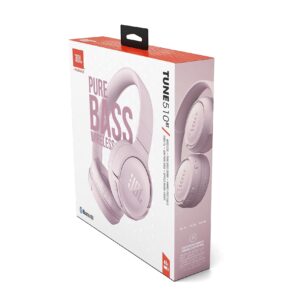 JBL Tune 510BT: Wireless On-Ear Headphones with Purebass Sound - Rose, Medium