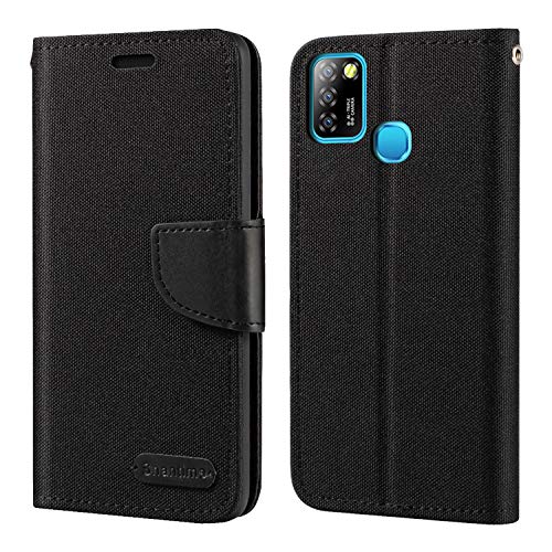 Infinix Smart 5A Case, Oxford Leather Wallet Case with Soft TPU Back Cover Magnet Flip Case for Infinix Smart 5A (6.6”)