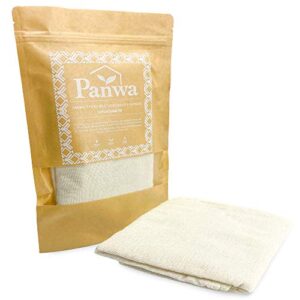 panwa traditional thai sticky rice 16 inch round 6 pack reusable cheesecloth, grade 90 triple stitched hem, chef quality, 100% unbleached cotton fabric for straining and cooking