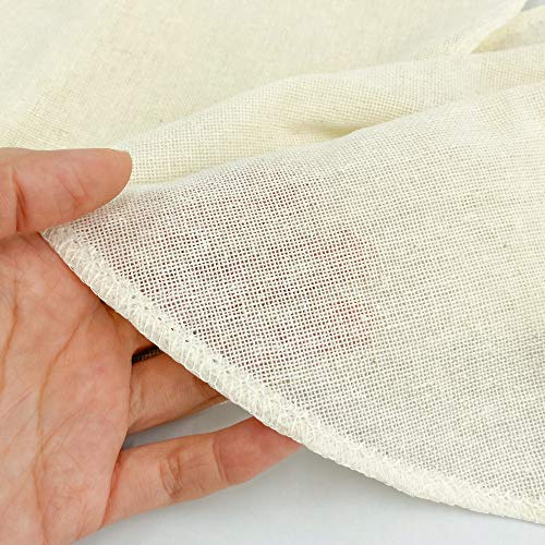 PANWA Traditional THAI Sticky Rice 16 Inch Round 6 Pack Reusable Cheesecloth, Grade 90 Triple Stitched Hem, Chef Quality, 100% Unbleached Cotton Fabric for Straining and Cooking