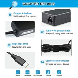 65W 45W USB-C Type C Charger Adapter for Acer Chromebook Spin 15 13 11 315 713 311 314 R13 CB315 CP315 CP311 CB311 CP713 C933 CB5-312 CB5-312T R721 R751T Tab 10 SF713 SP714 N16Q12 N17Q5 N18Q1 N15Q13