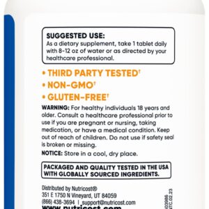 Nutricost Iron (As Ferrous Sulfate) 65mg, 240 Tablets - Non-GMO, Gluten Free