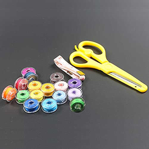 Hekisn Sewing Machine and Embroidery Bobbins, SA156 Bobbins for Brother, Class 15 Transparent Sewing Bobbins (30 Pack)