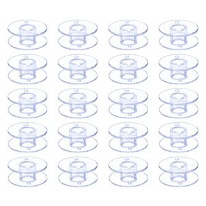hekisn sewing machine and embroidery bobbins, sa156 bobbins for brother, class 15 transparent sewing bobbins (30 pack)