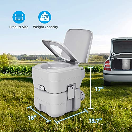 YITAHOME Portable Toilet and Camping Sink, 5.3 Gallon RV Flush Porta Potty, 17 L Hand Washing Station, for Outdoor, RV, Boat, Camper, Travel