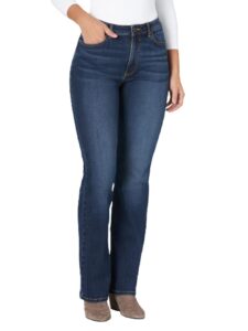 wrangler womens high rise true straight fit jeans, stockton, 10 30 us