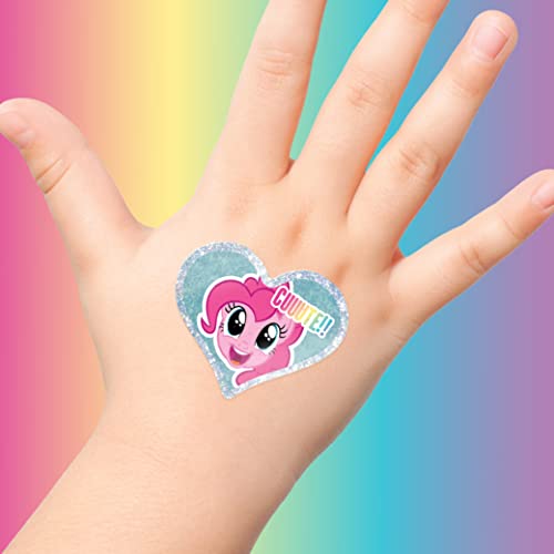 My Little Pony Kids Glitter Bandages, 100 ct Assorted Shapes & Sizes | Wear Like Stickers, Adhesive Bandages for Minor Cuts, Scrapes, Burns. Easter Basket Stuffers for Kids & Toddlers