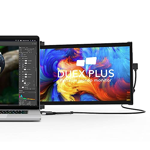 Portable Monitor for Laptops, New Mobile Pixels Duex Plus 13.3" Full HD IPS Dual Laptop Monitor, USB C/USB A Plug and Play Laptop Screen Extender,Windows/Mac/Android/Switch Compatible (Duex Plus)