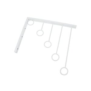 Geesatis 3 Pcs Wall Mounted Garment Racks Closet Clothing Organizer Garment Racks Brackets 5-Rings for Hanging, with Mounting Screws, White