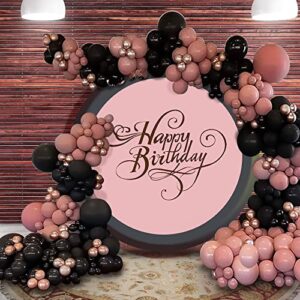 Captank Black Pink Balloon Garland Kit Double Stuffed Dusty Pink Balloons Metallic Rose Gold Balloon Arch Kit Latex Rose Pink Balloon For Birthday Graduation Anniversary Bachelorette Party Decoration