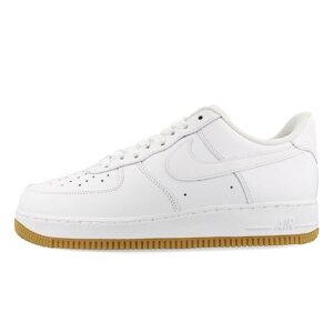 nike men's air force 1 low '07 sneaker, white/white-gum light brown, 7