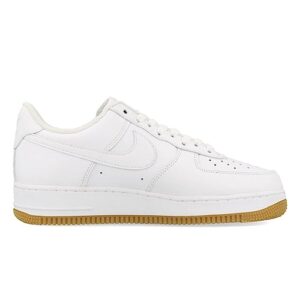 Nike Men's Air Force 1 Low '07 Sneaker, White/White-gum Light Brown, 7