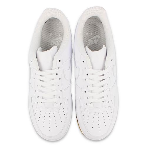 Nike Men's Air Force 1 Low '07 Sneaker, White/White-gum Light Brown, 7