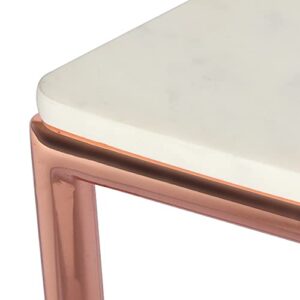 Christopher Knight Home Corral Side Table, Rose Gold + White