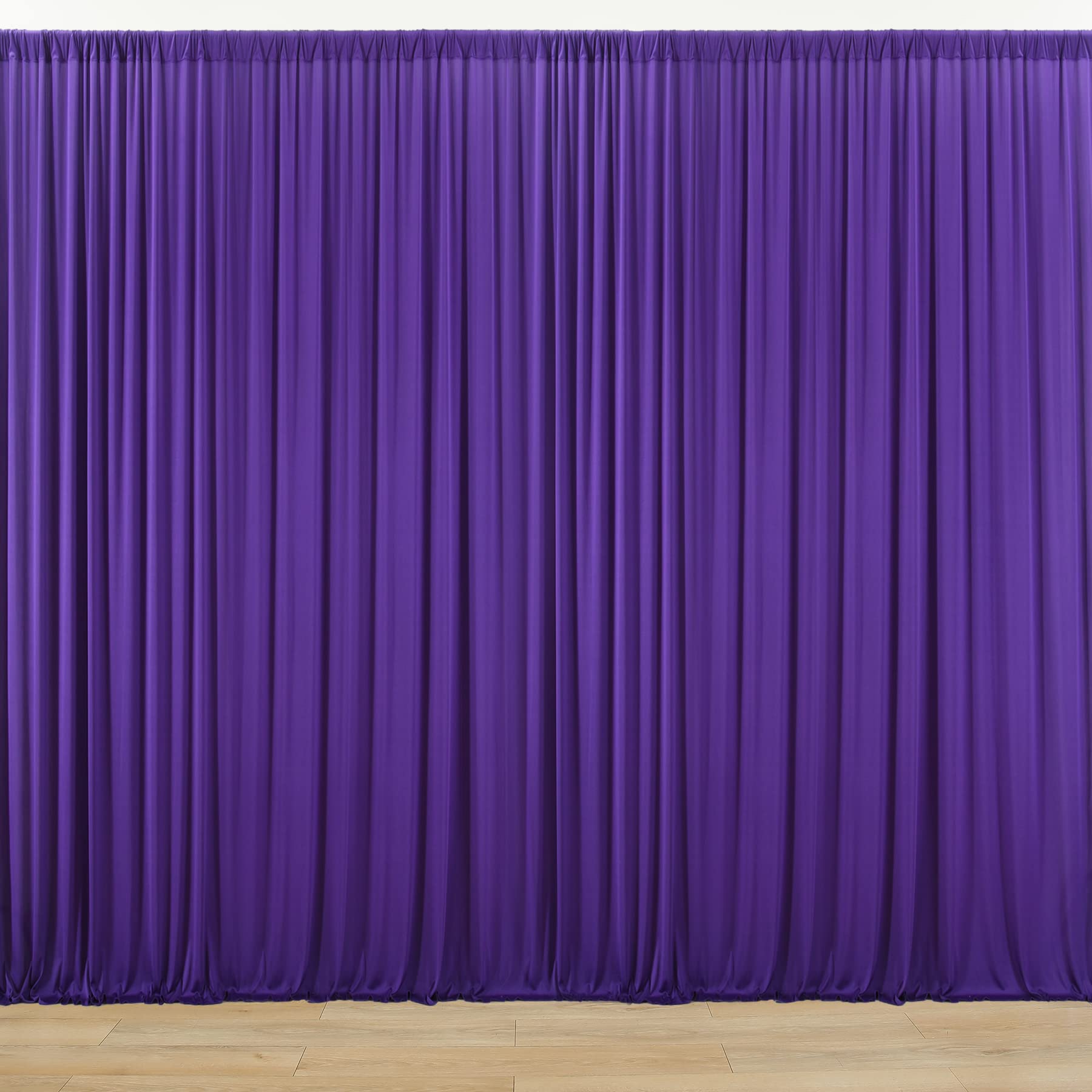 10ftx10ft Purple Wrinkle-Free Backdrop Drapes Curtains, Purple Polyester Background Decorations for Wedding Home Party Supplies