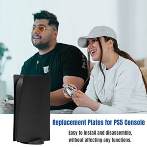 Digital Edition Face Plates Cover Skins Shell Panels for PS5 Console, Playstation 5 Accessories Faceplate Protective Shell Replacement Plate Dustproof Anti-Scratch (Digital Black)