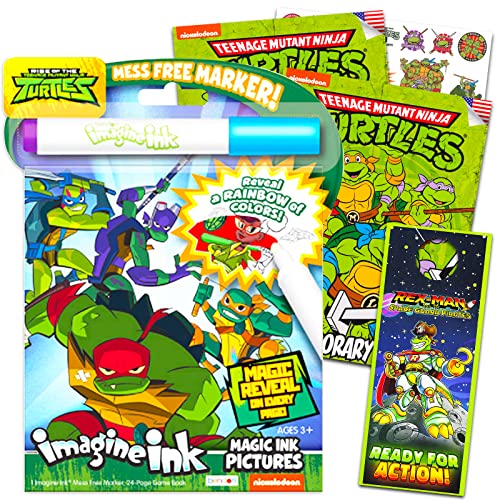 Teenage Mutant Ninja Turtles Imagine Ink Bundle ~ TMNT Activity and Coloring Book for Kids with 25 Teenage Mutant Ninja Turtle Tattoos (TMNT Party Favors)