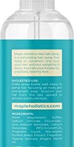 Volumizing Sea Salt Spray for Hair - Texturizing Beach Waves Spray & Hair Mist Curl Activator - Non Sticky Styling Beach Hair Spray for Men and Women with Nourishing Sea Kelp Extract and Argan Oil