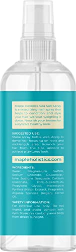 Volumizing Sea Salt Spray for Hair - Texturizing Beach Waves Spray & Hair Mist Curl Activator - Non Sticky Styling Beach Hair Spray for Men and Women with Nourishing Sea Kelp Extract and Argan Oil