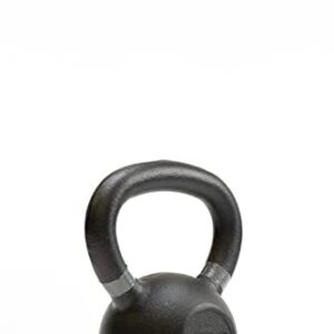 Tru Grit Fitness – Cast Iron Kettlebells – 15lb – Easy Grip Handle – Powder Coated - Home Gym or Office Strength Training Equipment