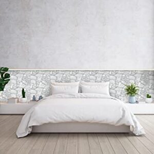 Retro-Art 3D Wall Panels, Pack of 8, Wild Stone in Grey, PVC, 17.5" x 23.75", Cover 23.09 sq.ft. 562WG