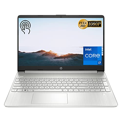 HP Newest Laptop, 15.6" Full HD Touchscreen, Intel Core i7-1165G7, 32GB RAM, 1TB PCIe SSD, Backlit Keyboard, Fingerprint Reader, Webcam, WiFi 5, HDMI, Type-C, Bluetooth, Windows 11 Home, Silver