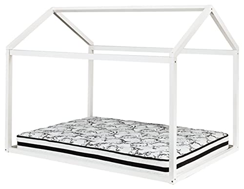 Signature Design by Ashley Flannibrook Contemporary House Bed Frame, Full, White