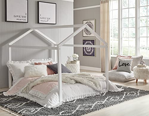 Signature Design by Ashley Flannibrook Contemporary House Bed Frame, Full, White