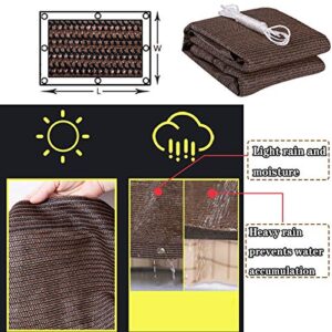 XYNH Canopy Awning Patio Garden Shade Cloth 9.8x13.1ft • 16.4x19.7ft,Patio Sun Shades Brown,Lightweight Fabric,Canopy Sail,90% Shading Rate,Awning for Outdoor,for Patio, Pergola, Backyard Outdoor